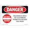 Signmission OSHA Danger Sign, 7" Height, Rigid Plastic, Hazardous Area No Customers Permitted Beyond, Landscape OS-DS-P-710-L-1730 - alternate 1